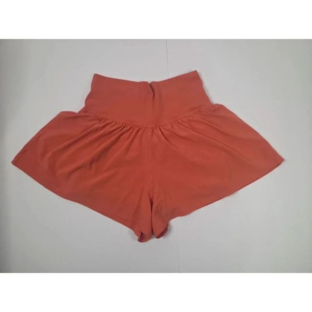Offline Aerie Crossover Flowy Shorts Coral Orange Medium